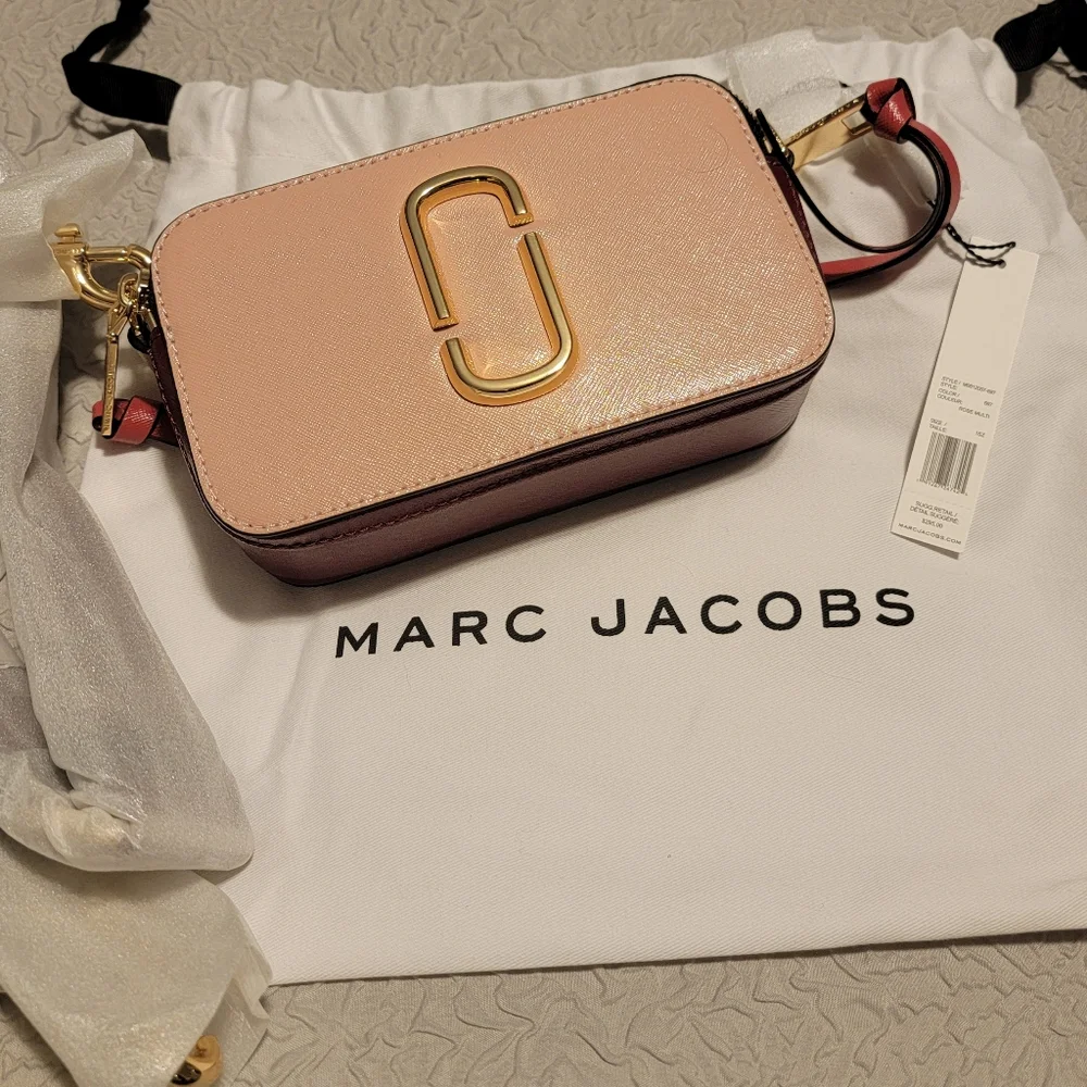 NWT Marc Jacobs Rose Multi Snapshot Bag Purse - Picture 2 of 5